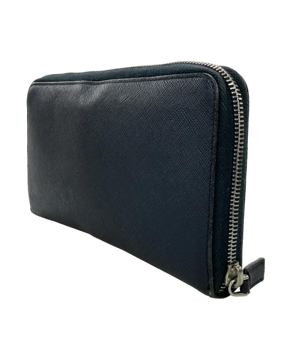 Prada Zip Round Wallet Long Black